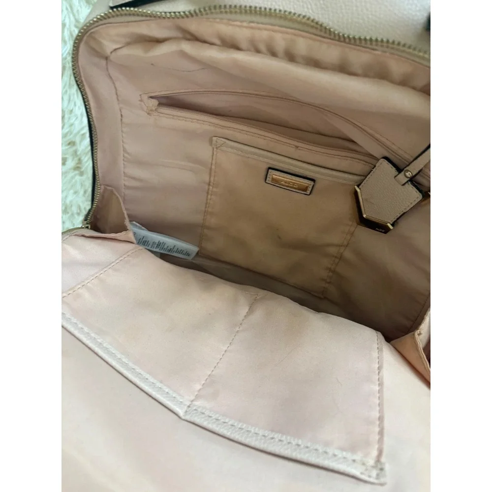 ALDO Backpack‎ Purse Women's Pink Leather Gold Hardware Travel Bag